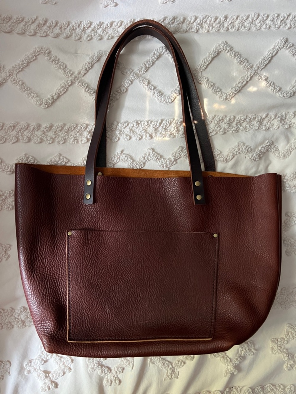 Portland Leather Goods Large Classic Tote in Nutmeg